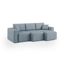 LINEARSOFA Morfeo - Hellblau, Textil (245/86/99cm) - Divani.store