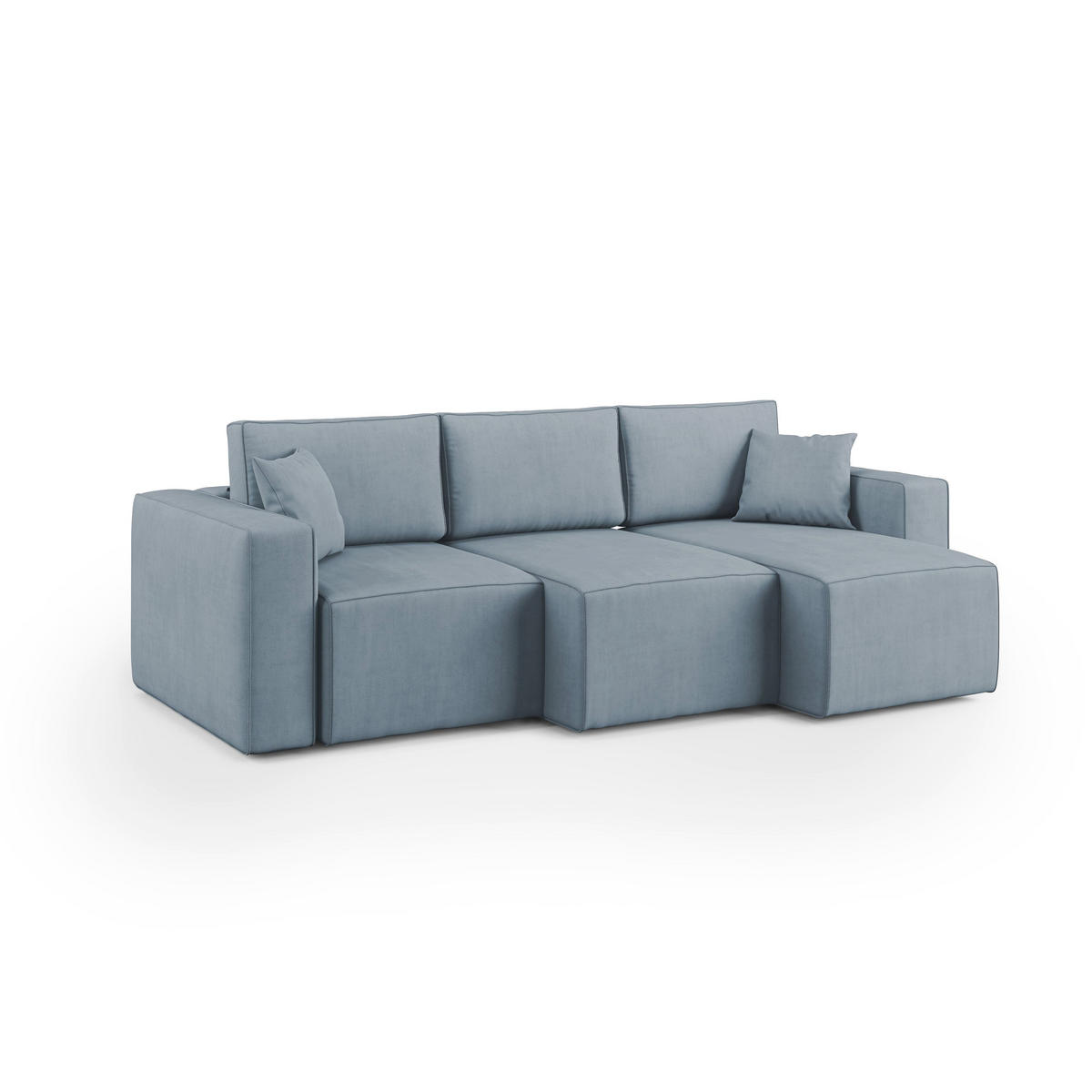 LINEARSOFA Morfeo - Hellblau, Textil (245/86/99cm) - Divani.store