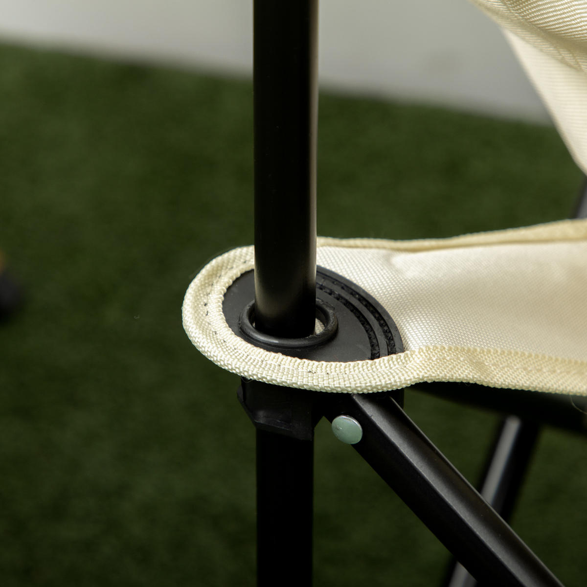 CAMPINGSTUHL klappbar Seitentasche weiß - Weiß, Textil (61/66/54cm) - LEBENLANG