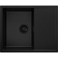 SPÜLBECKEN Ibiza, 2-er set Alles Schwarz 62/50 cm 1 Becken + Ablauf-Set ab 45er Unterschrank - Schwarz, Kunststoff (62/19/50cm) - Primagran