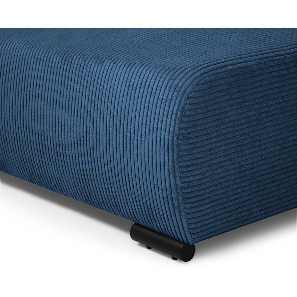 WOHNLANDSCHAFT Benny U dunkelblau - Schwarz/Dunkelblau, Textil/Metall (350/85/186cm) - Beautysofa