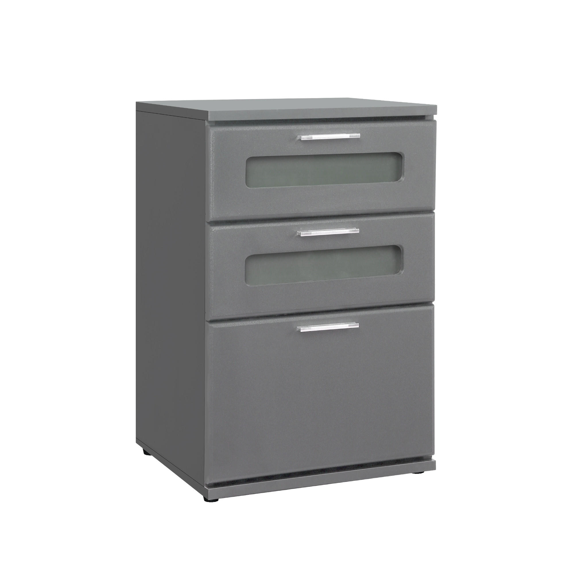 NACHTTISCH rechteckig Grau 40/60/38 cm - Grau, Holzwerkstoff (38/60/40cm) - ML-DESIGN