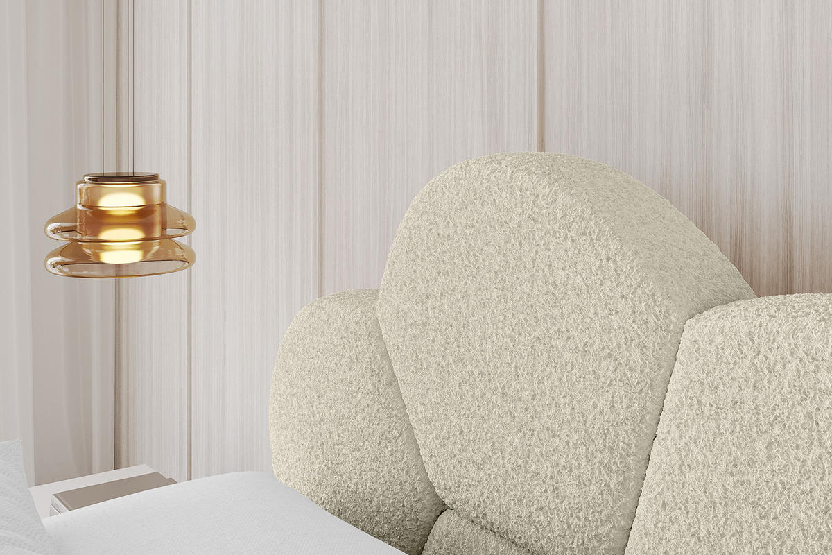 POLSTERBETT mit Bettkasten und Lattenrost, Boxbett ohne Matratze - LANA 200x200 Beige - Taupe, Holzwerkstoff/Textil (200/200cm) - ALTDECOR