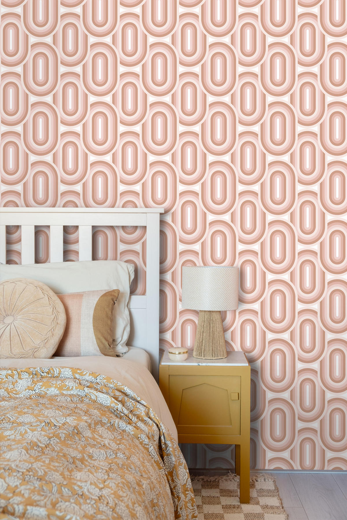TAPETE Retro-Ornamente 53 cm x 10.05 m - Pink, Papier (53/1000cm) - ESTAhome