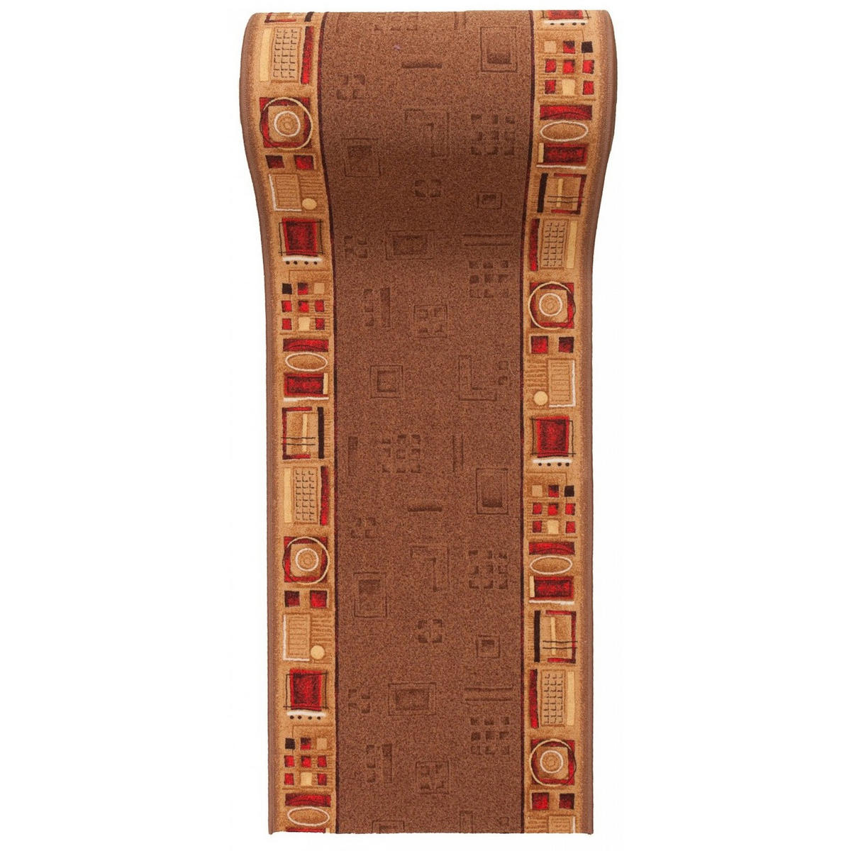 TEPPICHLÄUFER Anti-Rutsch Dunkelbraun rutschfest Gummiunterlage 67/1000 cm - Dunkelbraun, Textil (67/1000cm) - Tapiso