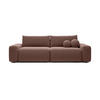 BETTSOFA RUOTA Braun Bucle-Stoff mit Schlaffunktion - Braun, Textil (105/87/257cm) - MASSENO
