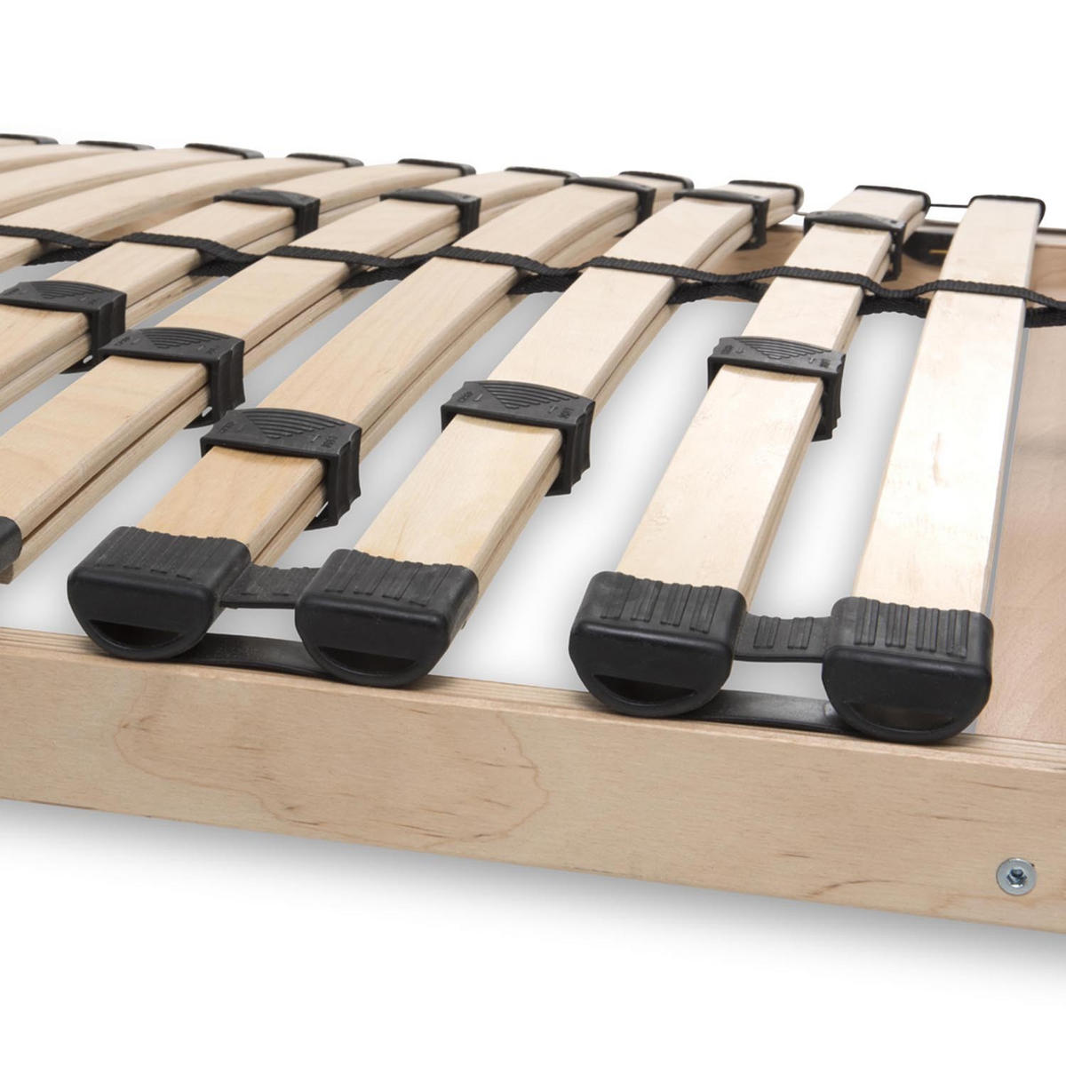 BETTEN-ABC Max1 NV – fertig montierter Lattenrost mit 28 Leisten und Härtegradverstellung, Größe: 140x190 - Braun, Holz (140/190cm) - Betten-ABC