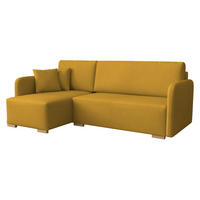 ECKSOFA Como L - Gelb/Naturfarben, Holz/Textil (220/140cm) - MIRJAN24