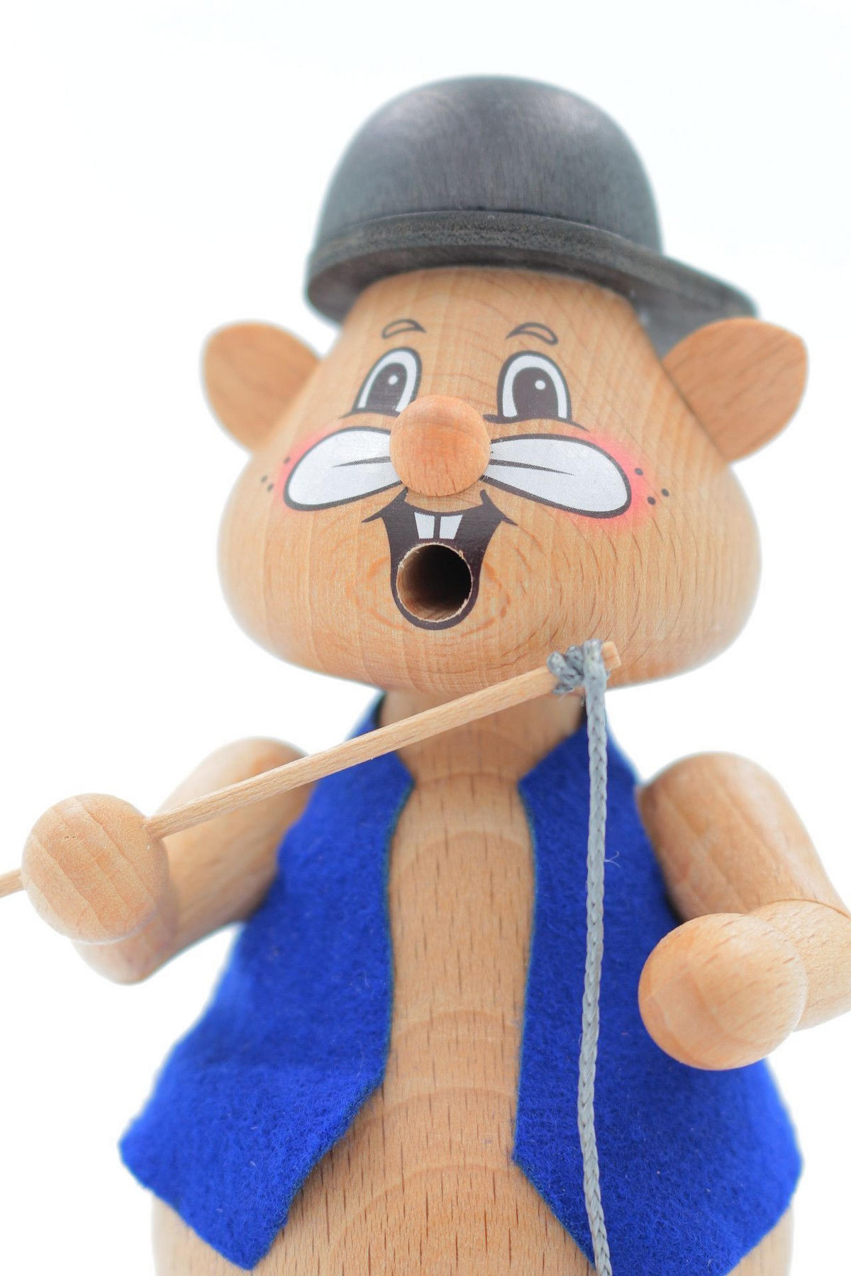 RAUCHFIGUR Hamster Kind spielend 13 cm - Multicolor, Holz (8/13/0.1cm)