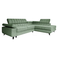 ECKSOFA Nord Premium, Seite: Rechts - Anthrazit/Mintgrün, Holz/Textil (203/264cm) - MIRJAN24