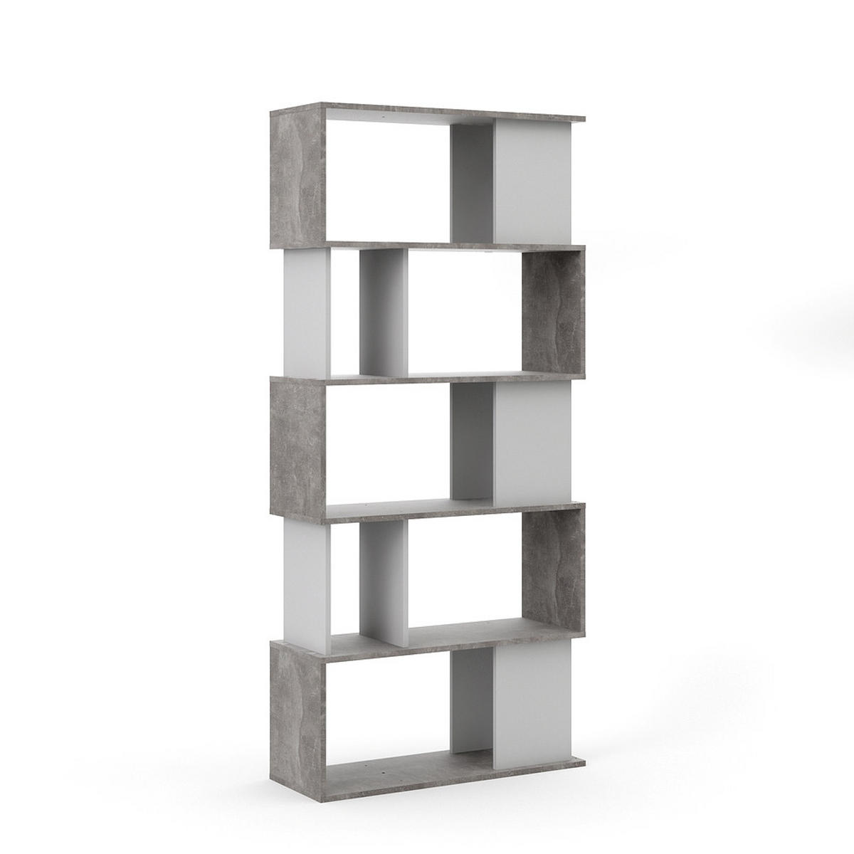 REGAL Beton Dekor - Grau, Holzwerkstoff (80/174/30cm) - ebuy24