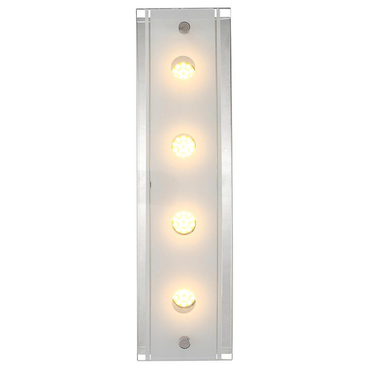 LED WANDLEUCHTE KADIRA Silber Glas - Silberfarben, Glas (9/33/33cm) - Globo Lighting
