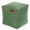 INDOOR HOCKER Cube eckig Kunstleder - Hellgrün, Textil (40/40/40cm) - Green Bean