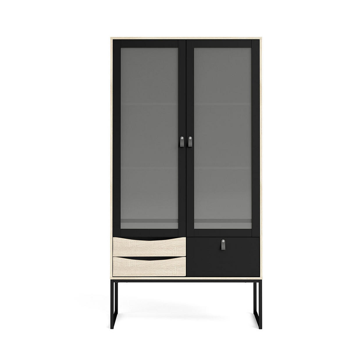 VITRINE Sady Schwarz 99/40/190 cm - Schwarz, Holzwerkstoff (99/190/40cm) - ebuy24