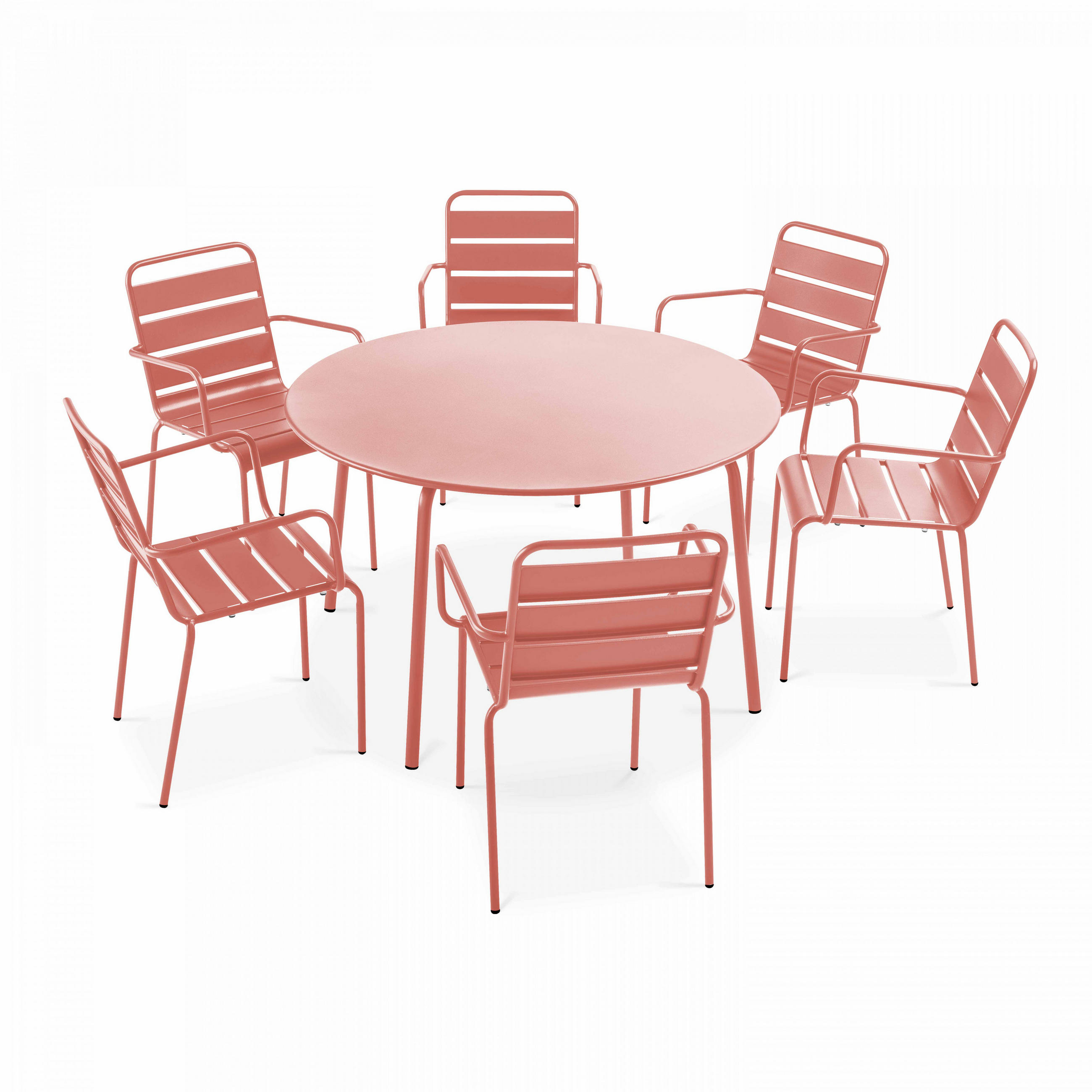 GARTENSET 7-tlg., Lehm - Pink, Metall - Oviala