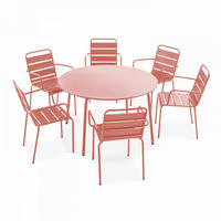 GARTENSET 7-tlg., Lehm - Pink, Metall - Oviala