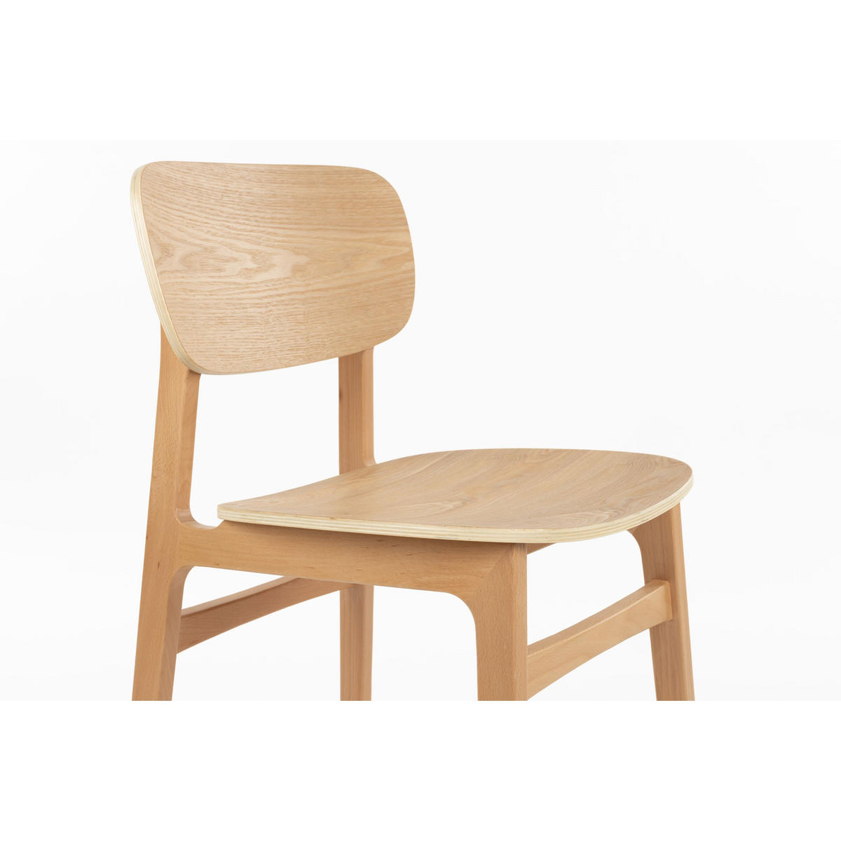 ESSZIMMERSTÜHLE Fleur Naturel - 2 er Set - Beige, Holzwerkstoff (46.5/81/54.5cm) - Zuiver