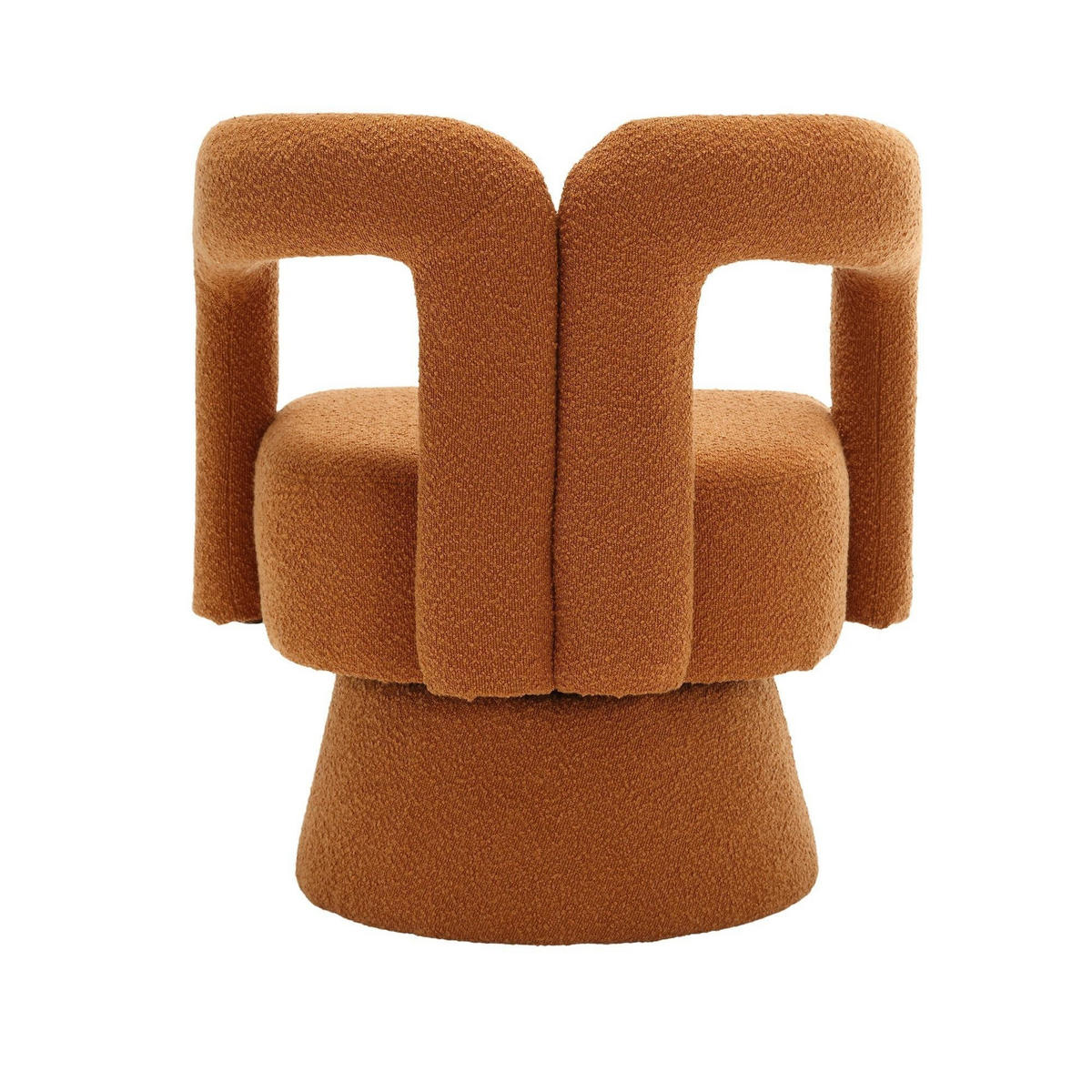 DREHSTUHL 360°Drehsessel Loungesessel mit Polsterung,Boucle,Orange - Orange, Textil (67/74/55cm) - LVHOM