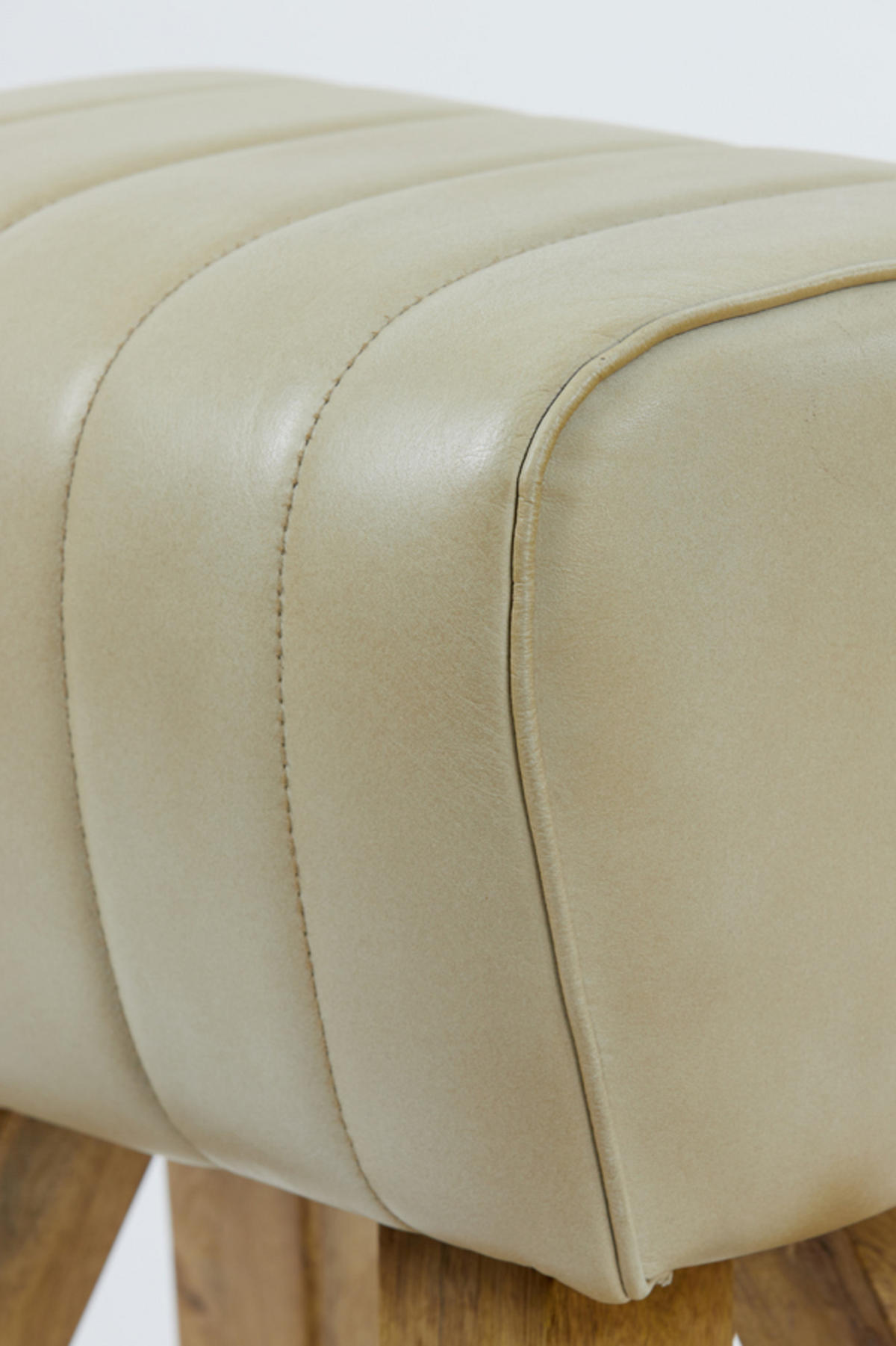 BANK Ramy Braun 90/31/46 cm - Hellbraun, Leder (31/46/90cm) - Light & Living