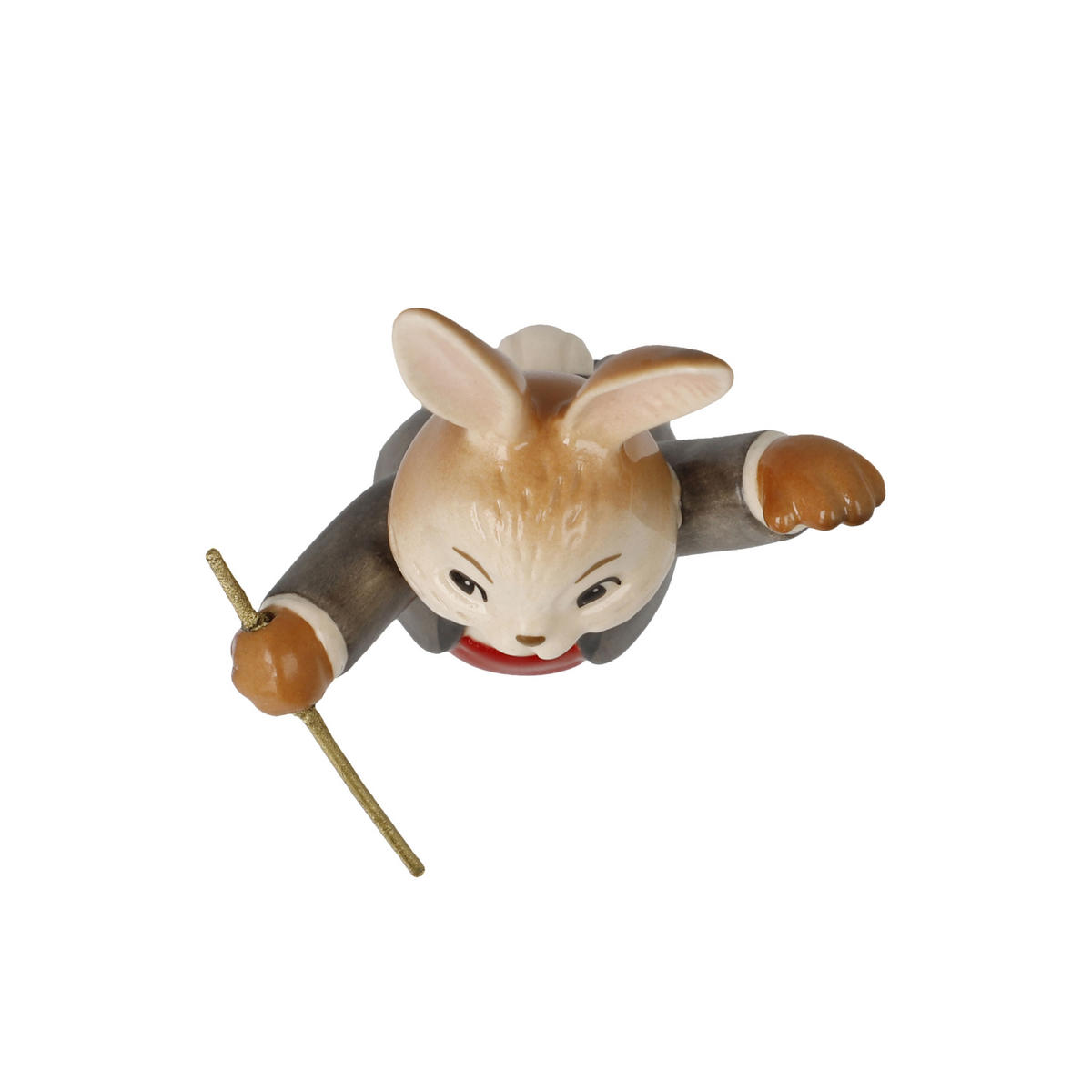DEKOTIER Hase Genial Dirigent, Steingut, Bunt, 8 cm - Multicolor, Keramik (4.5/8/5.5cm) - Goebel