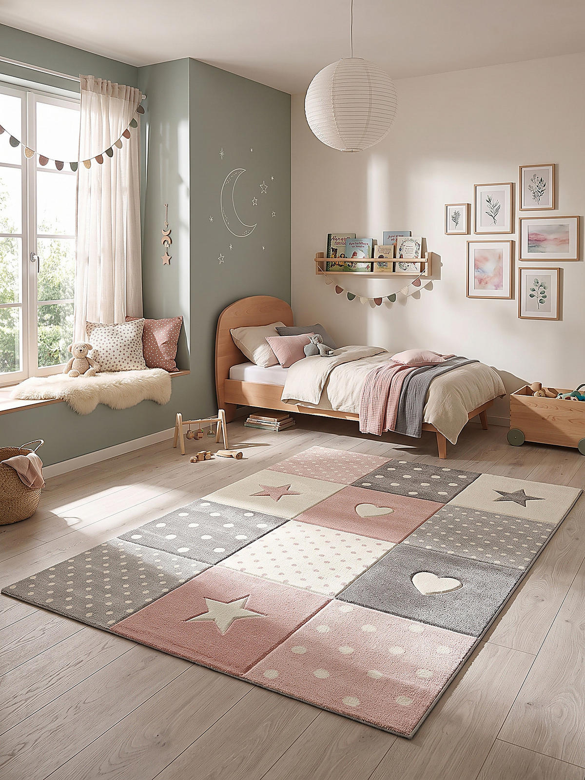 SPIELTEPPICH IDRO Patchwork Polypropylen Pink 120 x 170 cm - Rosa, Textil (120/170cm) - KADIMA DESIGN
