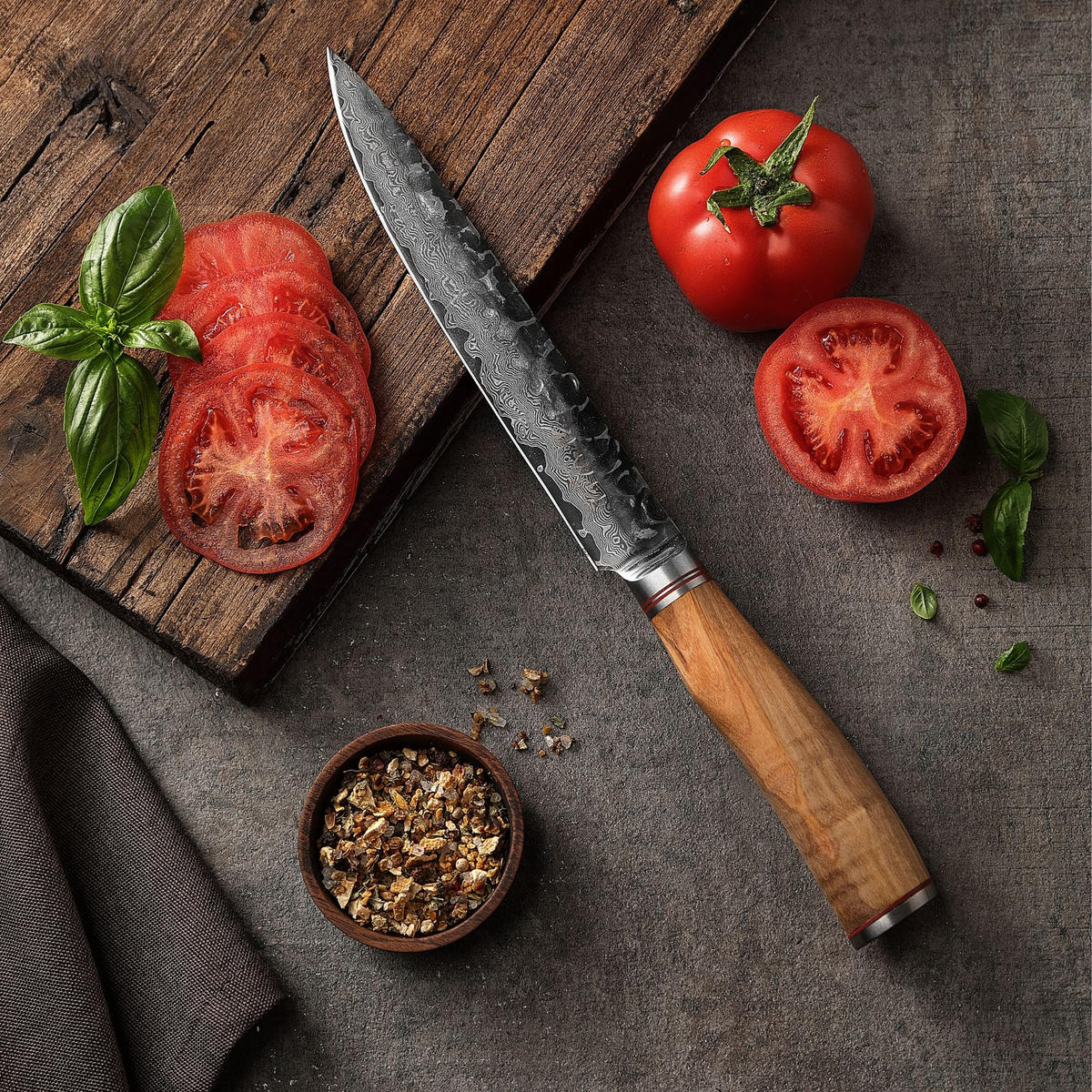 TRANCHIERMESSER 20 cm - Braun, Holz/Metall (34cm) - Wakoli