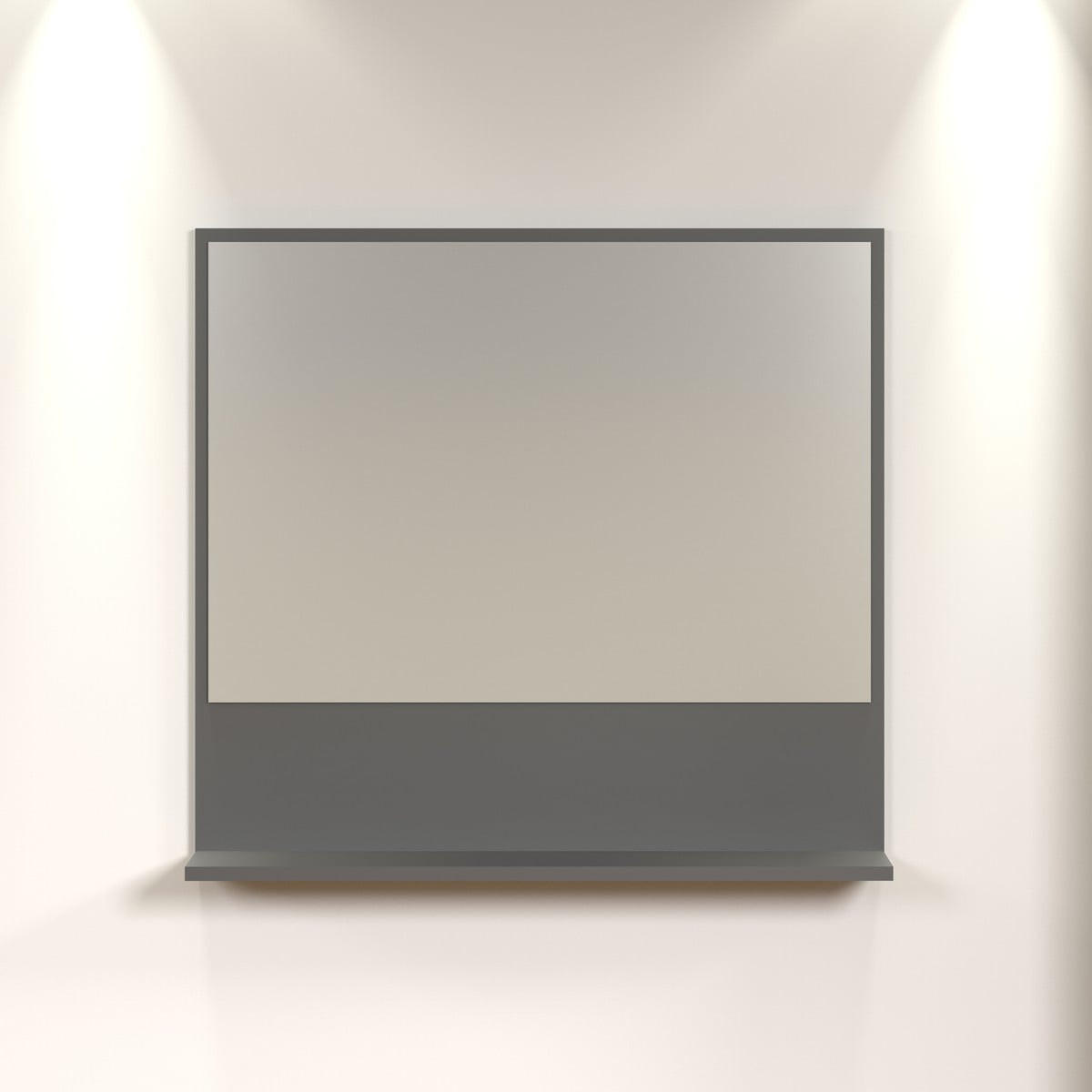 WANDSPIEGEL PureBliss Anthrazit - Anthrazit, Holzwerkstoff (80/74/14cm) - Trendteam