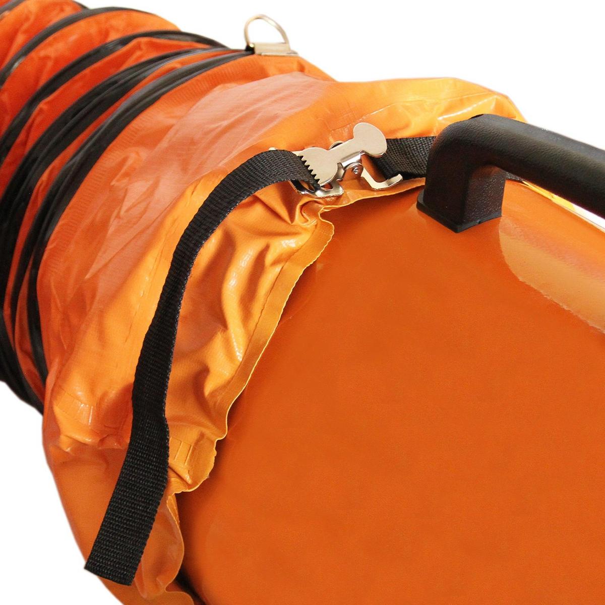 INDUSTRIEVENTILATOR Profesioneller 300mm 550W - 6m Schlauch - Orange, Metall (34/33/43cm) - T-Mech