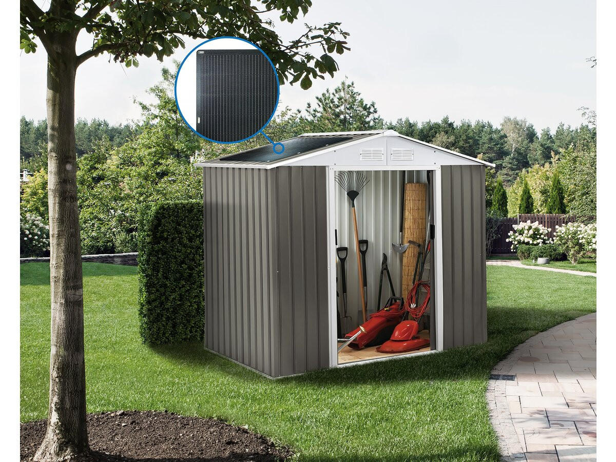 METALL-GARTENHAUS dallas Taupe - Taupe, Metall (81/267/181cm) - Habitat Garten