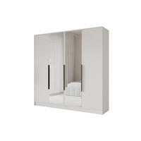KLEIDERSCHRANK - LUSSO - 200 - Weiß - Weiß, Holzwerkstoff (200/200/51cm) - ALTDECOR