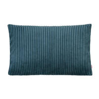 KISSENHÜLLE HYggelig No.2 Block Cord-Samt nord-blau 50/30 cm - Blaugrau, Textil (30/50cm) - beties Heimtextil