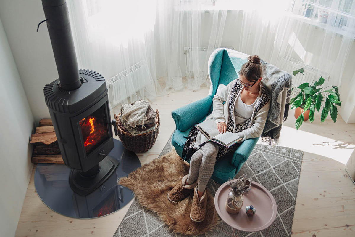 GLASPLATTE für Kamin Ø 70 cm Marineblau - Dunkelblau, Glas (70/70/0.4cm) - ArtPrintCave