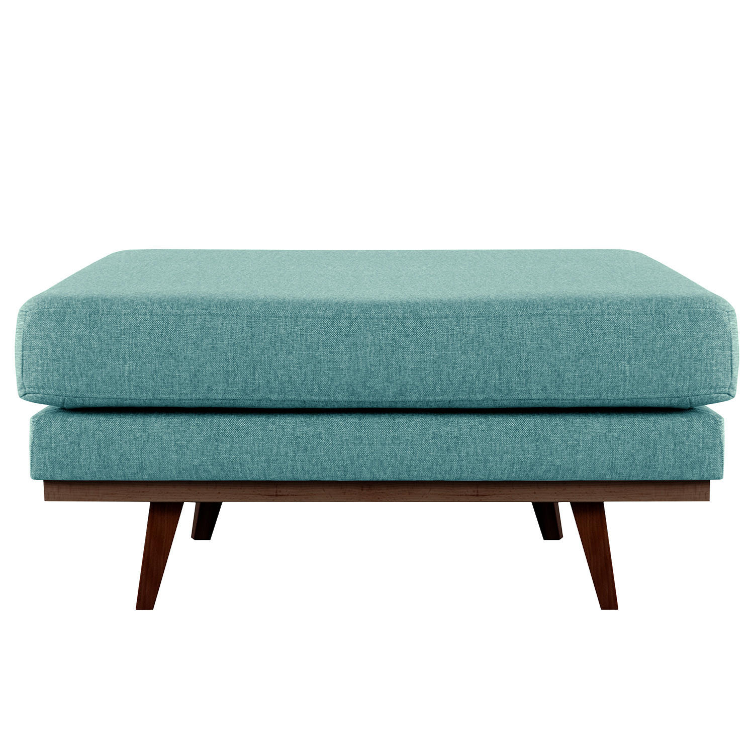 POLSTERHOCKER - Buchefarben/Petrol, Textil (85/43/60cm) - home24