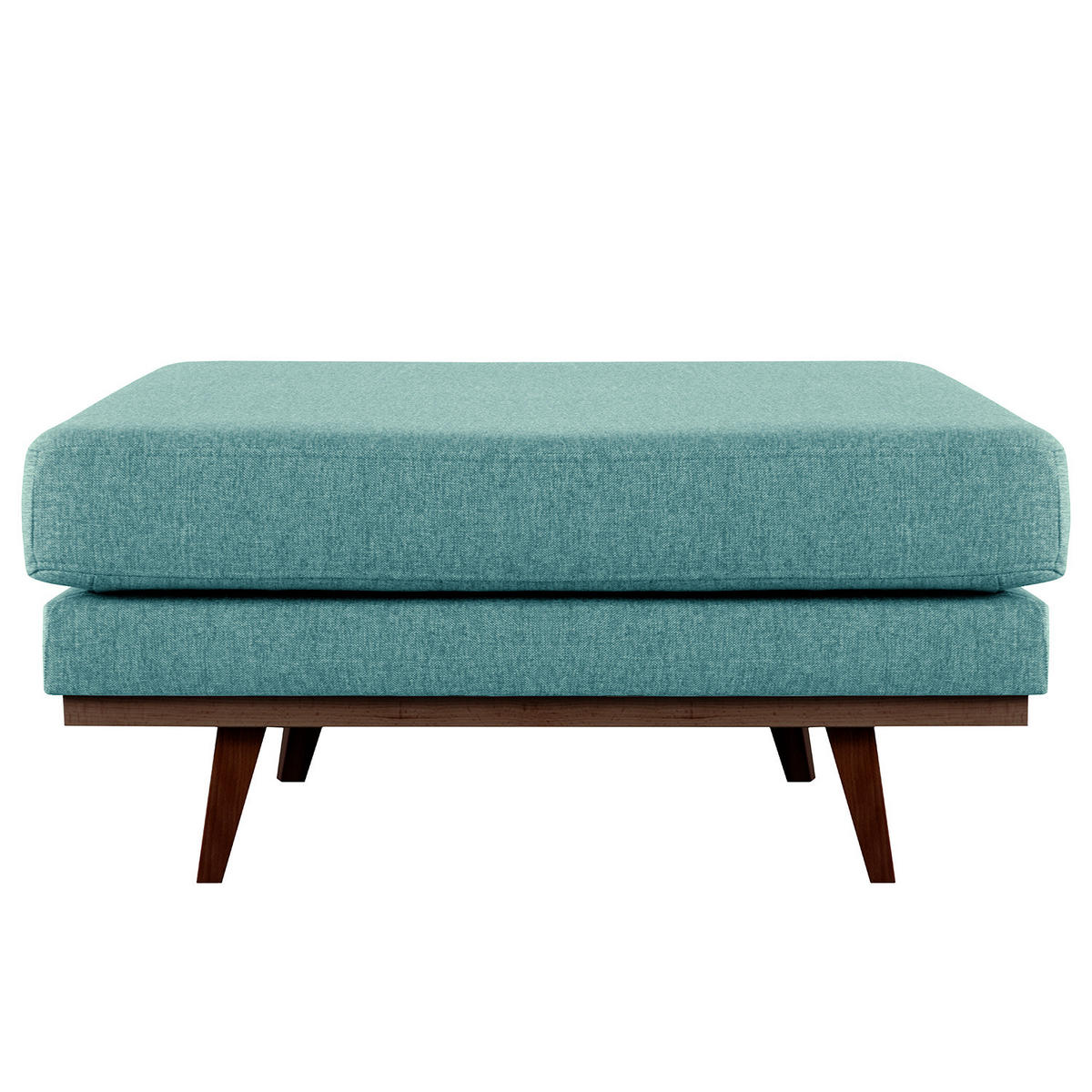 POLSTERHOCKER - Buchefarben/Petrol, Textil (85/43/60cm) - home24