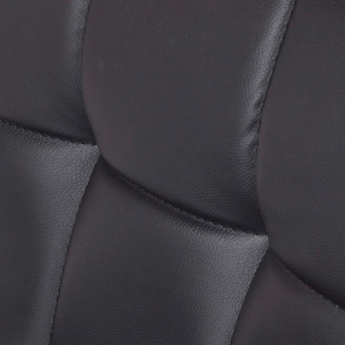 BARSTUHL Bramley mit Lehne, Kunstleder, drehbar & höhenverstellbar - Schwarz, Textil (44/113/44cm) - Homescapes