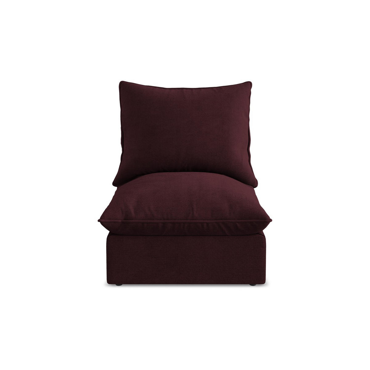 SOFAELEMENT Strukturstoff Rot - Rotbraun/Schwarz, Holzwerkstoff/Kunststoff (75/77/90cm) - Makamii