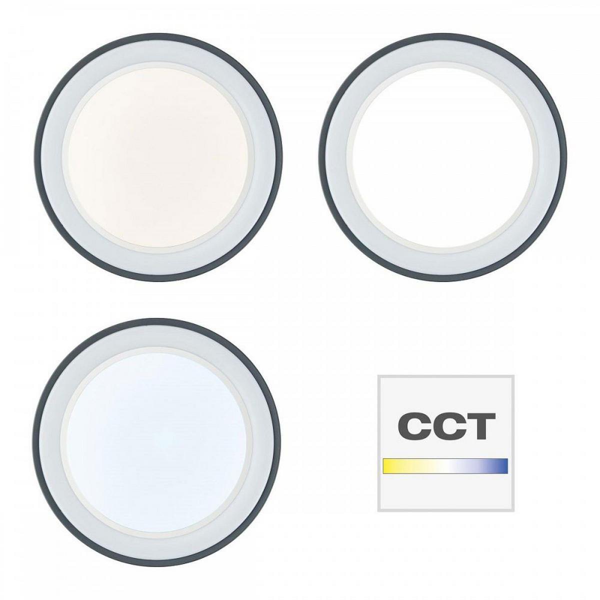 LED DECKENLEUCHTE Anthrazit Metall - Anthrazit, Metall (39/39/8cm) - Brilliant