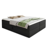BOXBETT Base - 180x200 - schwarz (Inari 100, Webstoff) - Schwarz, Holz/Holzwerkstoff (180/200cm) - Sofnet