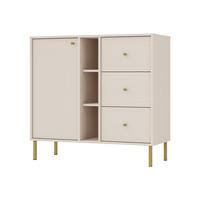 KOMMODE TORINO 100/95/41 cm mit 3 Schubladen 1 Türen Beige - Beige, Holzwerkstoff (100/95/41cm) - MASSENO