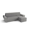 ECKSOFA L REBI L2 Poso 110 Rechts mit Schlaffunktion, Hellgrau, L-Form - Hellgrau, Textil (251/140cm)