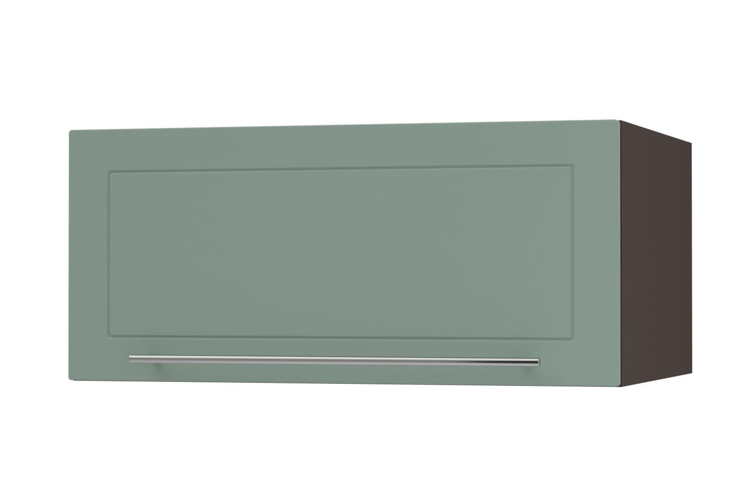 KLAPPHÄNGESCHRANK Kvantum W6B/80 Mint Matt / Lava Matt 80 / 59 / 36cm - Dunkelgrau/Mintgrün, Holz/Holzwerkstoff (80/36/59cm) - Feldmann-Wohnen