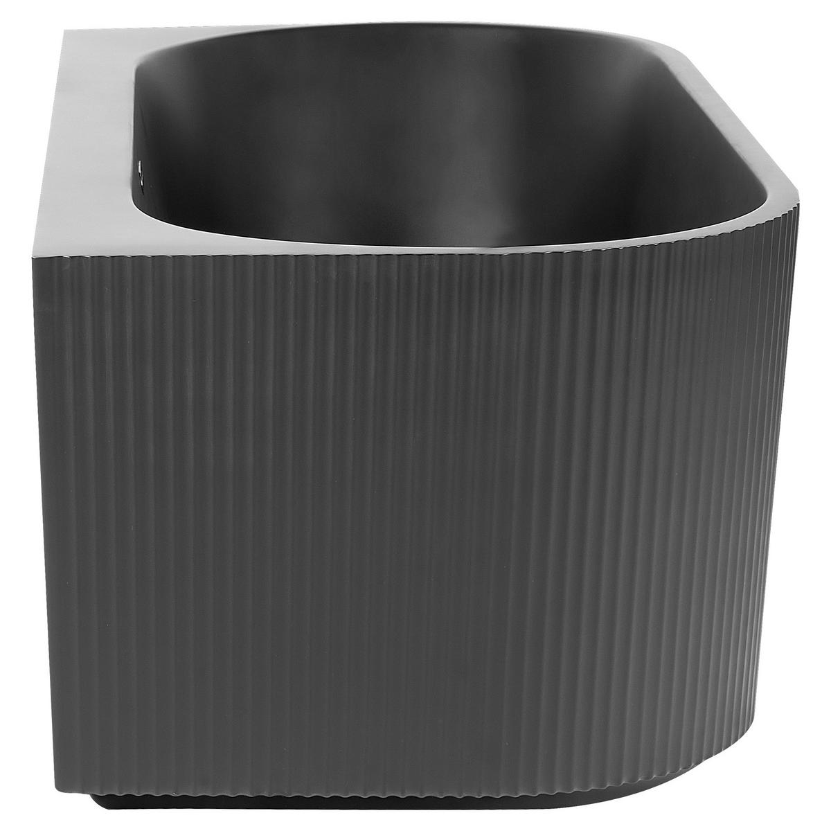 BADEWANNE 80x170x60 cm schwarz Gocta - Schwarz, Kunststoff (80/60/170cm) - Beliani