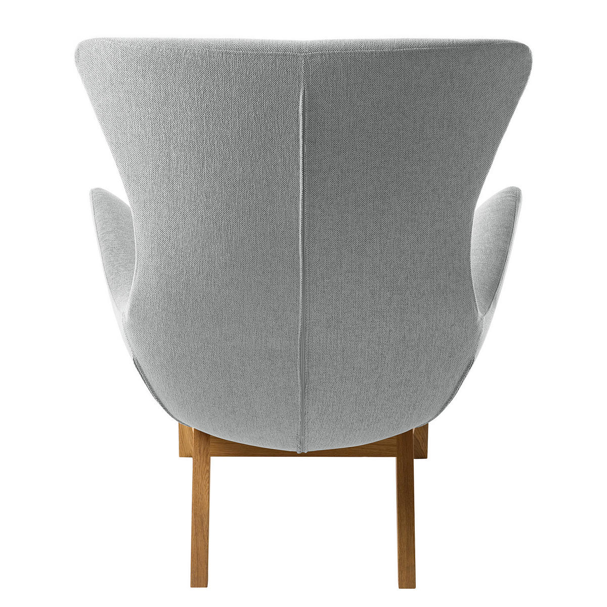 SESSEL mit Holzfüßen - Eichefarben/Hellgrau, Eichenholz/Textil (84/99/96cm) - home24