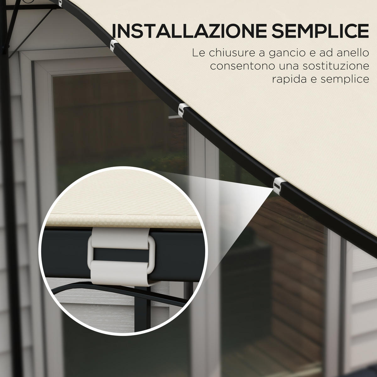 ERSATZDACH Beige 1 Stück - Beige, Naturmaterialien (243/297cm) - GiPP