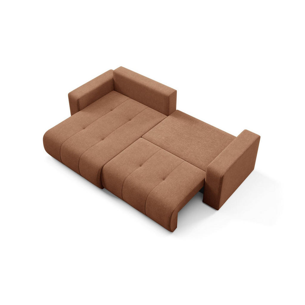 Thumbnail - Fun Möbel Ecksofa, Kupfer, Textil, Ottomane links, 244x149 cm, Wohnzimmer, Sofas & Couches, Wohnlandschaften, Ecksofas