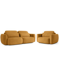 SITZGARNITUR ELOSA - Honig, Holz/Textil (245/85/115cm) - KONSIMO®