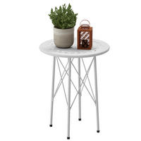 GARTENTISCH,WEISS,1 Stück - Weiß, Naturmaterialien (40/40/50cm) - GiPP