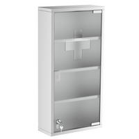 MEDIZINSCHRANK Silber 1 Stück - Silberfarben, Kunststoff (30/60/12cm) - GiPP