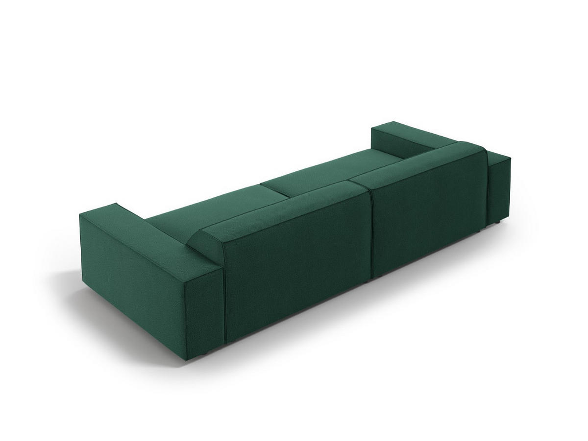 SOFA Jodie aus strukturiertem Stoff grün 3 Sitzplätze - Grün, Textil (102/70/204cm) - Micadoni