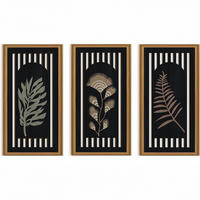 WANDDEKO 20x40cm Pflanzenmotiv Holz 3er Set - Akaziefarben, Holzwerkstoff (40/1cm) - Weltevree